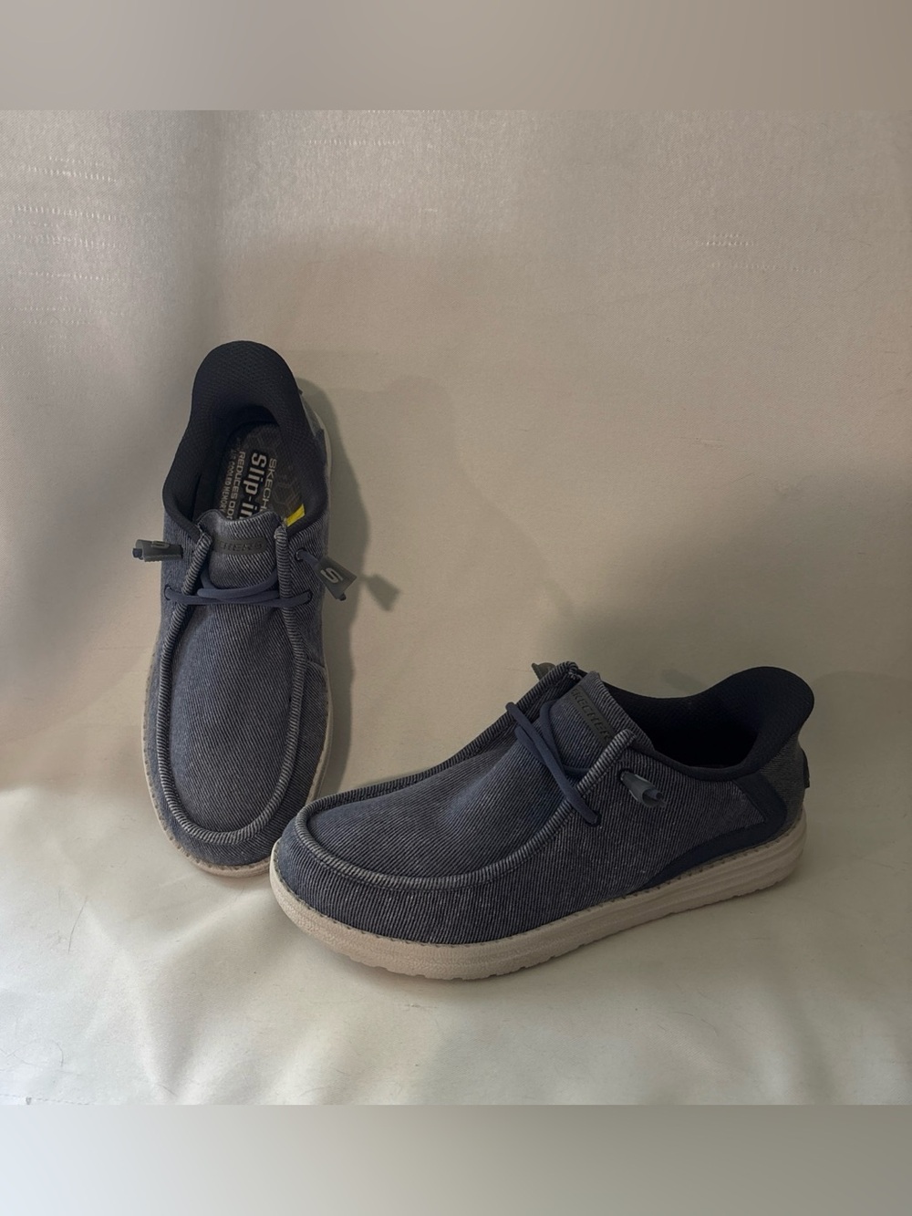 Skechers Men's Slip-On Loafers in Denim Blue
